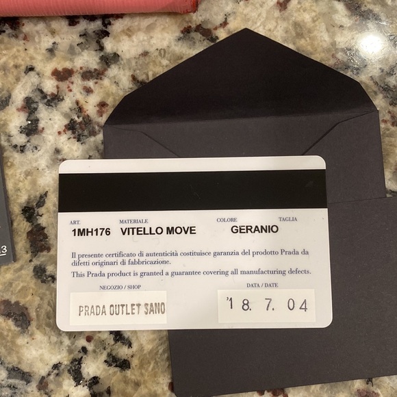 Prada Vitello Move Trifold Wallet Geranio Pink - Picture 15 of 15